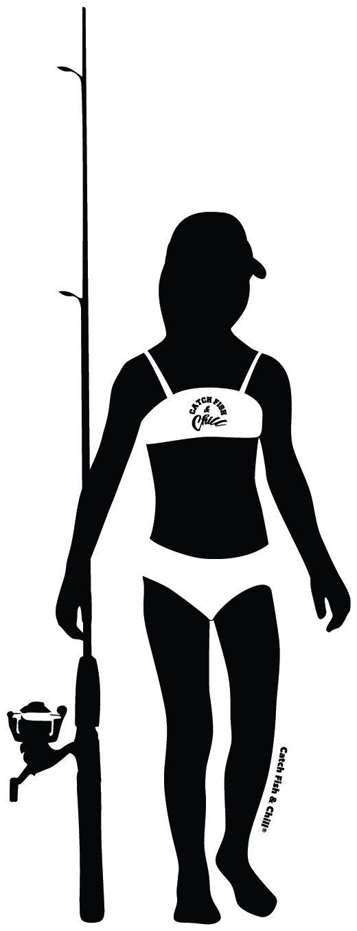 CATCH FISH & CHILL GIRL CHILLA STICKER