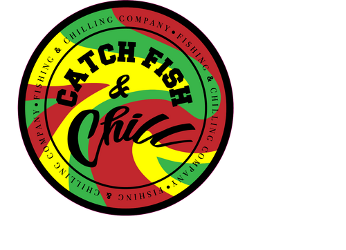 CATCH FISH & CHILL STAMP RASTA STICKER