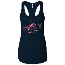 CATCH FISH & CHILL VINTAGE TUNA PINK LADIES RACERBACK TANK