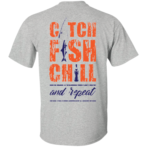 CATCH FISH & CHILL & REPEAT WATERMEN TEE