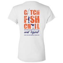 CATCH FISH CHILL & REPEAT Margarita Ladies' Jersey V TEE
