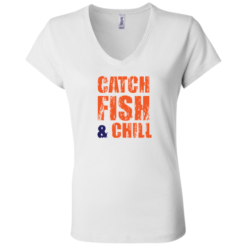 CATCH FISH CHILL & REPEAT Margarita Ladies' Jersey V TEE