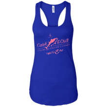CATCH FISH & CHILL VINTAGE TUNA PINK LADIES RACERBACK TANK