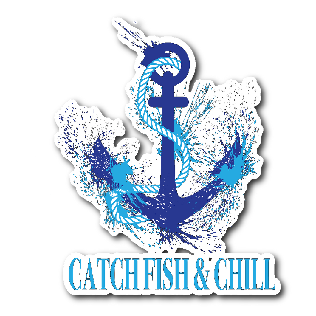 CATCH FISH & CHILL® ANCHOR SPLASH STICKER