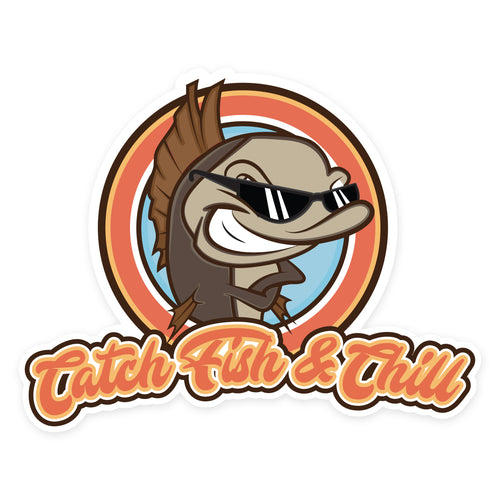 CATCH FISH & CHILL CHILLI STICKER