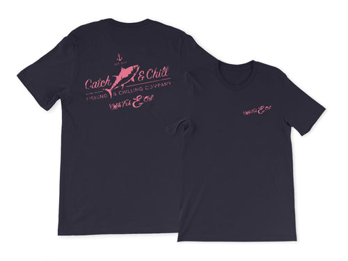 CATCH FISH & CHILL VINTAGE RED TUNA TEE