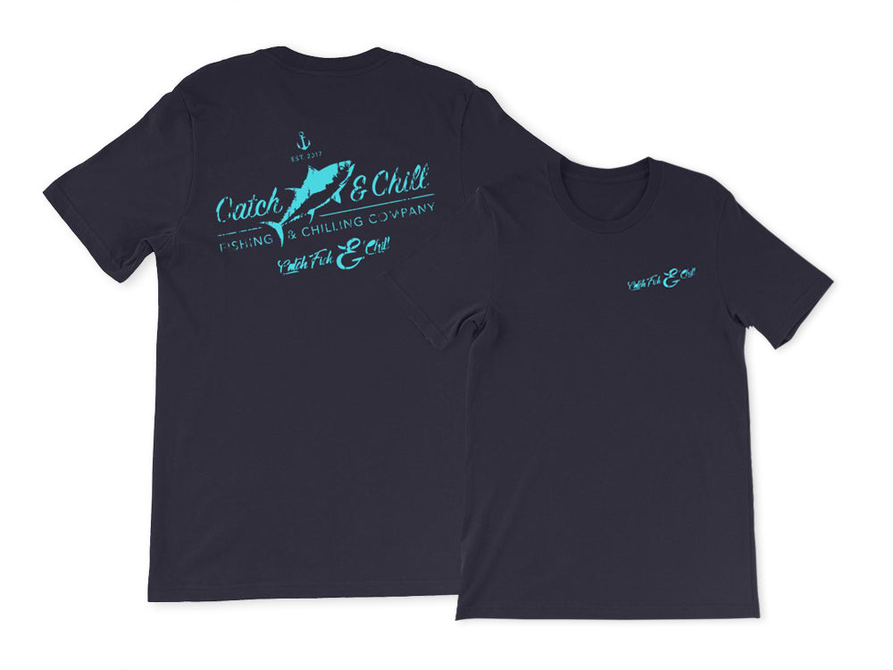 CATCH FISH & CHILL VINTAGE TEAL TUNA TEE