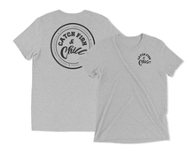 CATCH FISH & CHILL® BLACK LOGO TRI-BLEND TEE