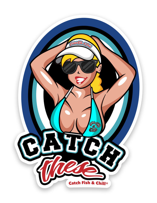 CATCH THESE BIKINI STICKER