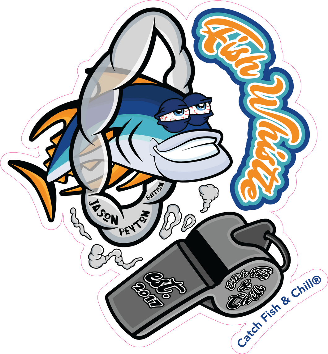 CATCH FISH & CHILL JP FISH WHISTLE STICKER