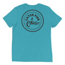 CATCH FISH & CHILL® BLACK LOGO TRI-BLEND TEE