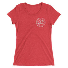CATCH FISH & CHILL WOMENS WHITE LOGO TRI-BLEND TEE