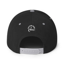 CATCH FISH & CHILL BOX LOGO BLACK FLAT BILL WOOL SNAP BACK