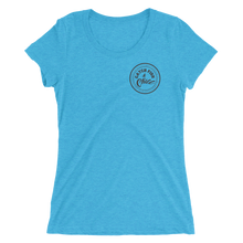 CATCH FISH & CHILL WOMENS BLACK LOGO TRI-BLEND TEE