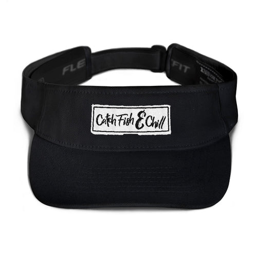 CATCH FISH & CHILL BOX LOGO WHITE FLEXFIT VISOR