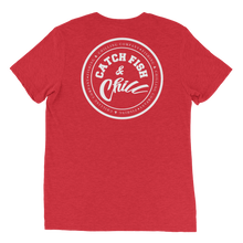 CATCH FISH & CHILL WHITE LOGO TRI-BLEND TEE