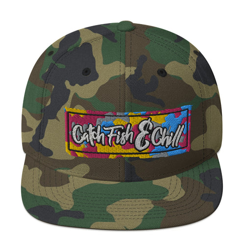 CF&C TROPIC CAM FLATBILL WOOL SNAPBACK
