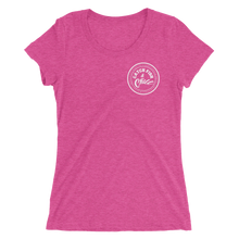 CATCH FISH & CHILL WOMENS WHITE LOGO TRI-BLEND TEE