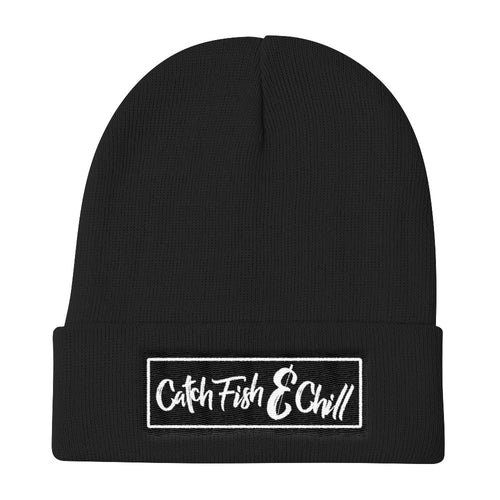 CATCH FISH & CHILL FISH BOX LOGO BLACK BEANIE