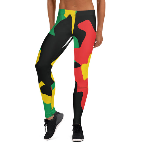 CF&C LADIES RASTA CAMO LEGGINGS