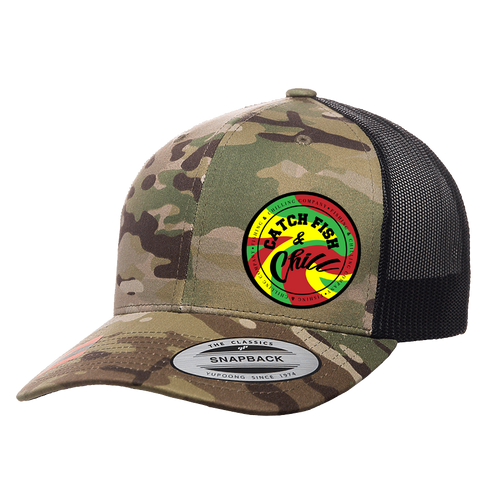 CATCH FISH & CHILL RASTA STAMP HAT
